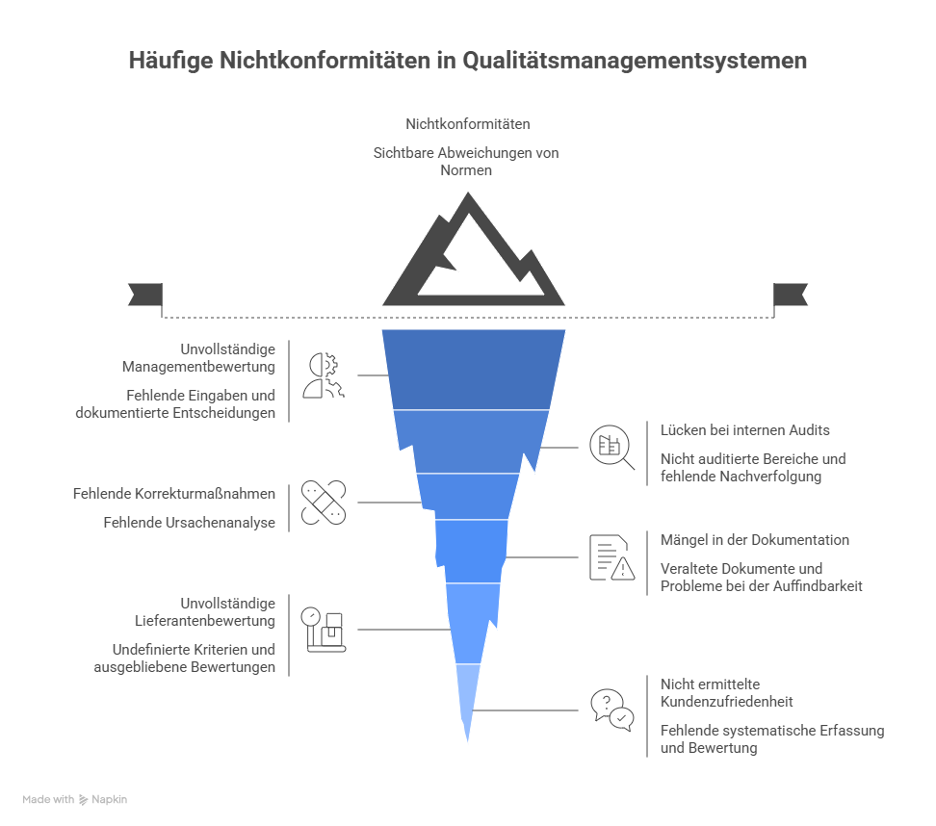 Häufige Nichtkonformitäten in ISO 9001 Audits: Typische Abweichungen und deren Vermeidung bei der Zertifizierung